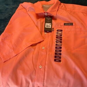 Mens Eddie Bauer Coral Tech Woven Shirt XXL